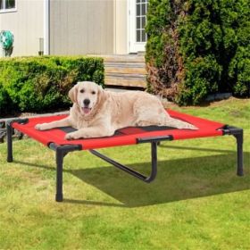 Red Raised Dog Bed