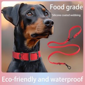 Dog Silicone Collar And Leash Set Comes With A Suitable For Small And Large Dogs, Waterproof And Easy To Clean