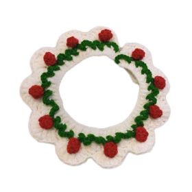 White Strawberry Knitted Collar Handmade