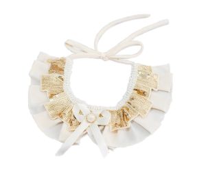 Adjustable Pet Collar With Gold Sequins
