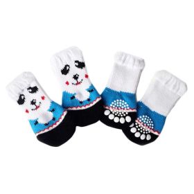 4 Pcs Indoor Dogs Knitted Socks