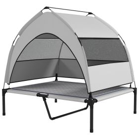 PawHut Elevated Dog Bed Has Removable Canopy