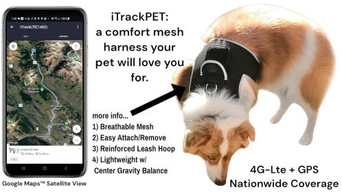 NEW Pet GPS Tracker Realtime Waterproof Text/SMS Tracking for Dog Size:L