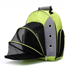 Pet Carrier Backpack With Mesh Widow Dog Small Animals Travel Bag, Green