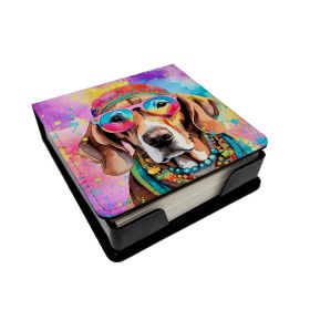 Weimaraner Hippie Dawg PU Leather Note Paper Holder