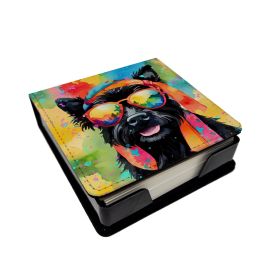 Scottish Terrier Hippie Dawg PU Leather Notepad
