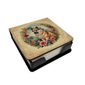 Norwegian Buhund Flowers PU Leather