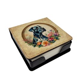 Great Dane and Flowers PU Leather Notepad