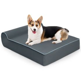 OOrthopedic Dog Bed with Headrest and Removable Washable Cover