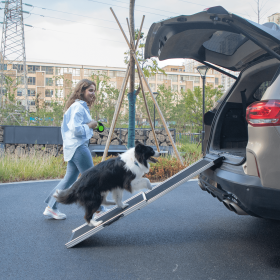 Foldable Aluminum Dog Car Step Ramp