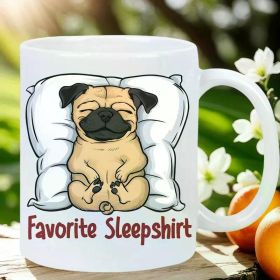 1 11 Oz Comfortable Dog in Favorite Pajamas Ceramic Coffee Cup