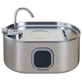 PawHut 246 oz./7L Stainless Steel Dog Water Fountain with Filters