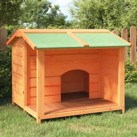 Dog Kennel Brown Solid Wood Pine