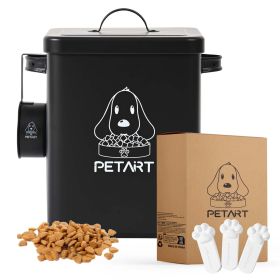 Dog Food Storage Container, Metal Pet Food Storage Containers,Food Storage Container With Spoon & Cute Desiccant