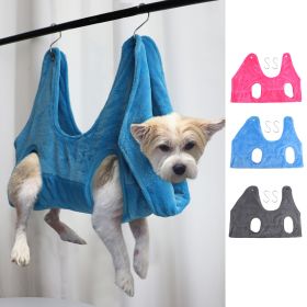Dog Grooming Hammock (Color: Pink, Size: L)