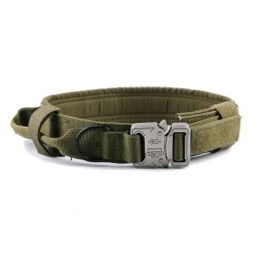 Collars For Dogs Adjustable Nylon (Color: Army Green, Size: M)