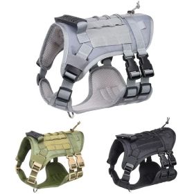 Tactical Dog Harness For Small Medium Large Dog (Color: Army Green, Size: L)