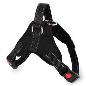 Dog Chest Strap Traction Rope Explosion proof Flushing Dog Chest Strap (Colour: Black, Specifications (length * width): XS)