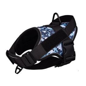 Dog Harness; Large Dog Training Tactical Chest Strap (Colour: Blue Camouflage, Specification (L * W): L)