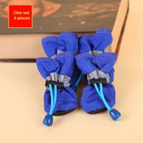 4pcs Dog Shoes; Large Dog Waterproof (Color: White, Size: S)