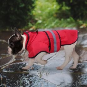 Reflective Dog Raincoat Hooded (Color: Red, Size: Small)