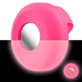 2pcs Silicone Airtag Case For Apple Dog Collar Clip Cover Pet Anti-loss Locator Tracker Protective Sleeve Airtags Accessories (Color: Fluorescent Pink)