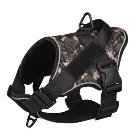 Dog Harness; Large Dog Training Tactical Chest Strap (Colour: Green Camouflage, Specification (L * W): XL)