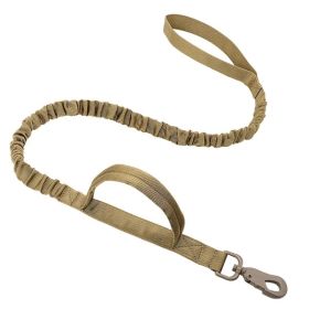 k9 leash; Bungee Dog Leash Tactical Dog Leash Nylon Adjustable Tactical Leash for Dogs Quick Release Military Dog Leash with 2 Control Handle; Bungee (Colour: Khaki, Specifications (length * width): 100-150cm)