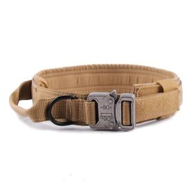 Collars For Dogs Adjustable Nylon (Color: Khaki, Size: M)