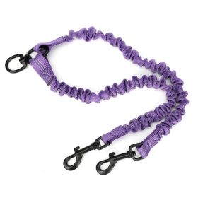 Pet Dog Double Leashes - No Tangle Dog Leash Coupler (Colour: Purple, Specification (L * W): 2.5*50cm)