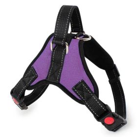 Dog Chest Strap Traction Rope Explosion proof Flushing Dog Chest Strap (Colour: Purple, Specifications (length * width): XS)