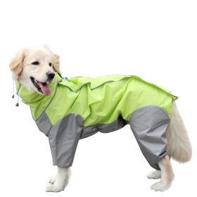 A Raincoat For All Small Medium And Large Dogs Hooded (Colour: Fluorescent Green, Size: 26)