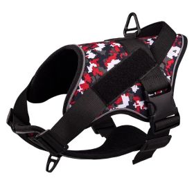 Dog Harness; Large Dog Training Tactical Chest Strap (Colour: Red Camouflage, Specification (L * W): S)