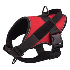 Dog Harness; Large Dog Training Tactical Chest Strap (Colour: Red, Specification (L * W): S)