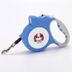Retractable Dog Leash with Anti-Slip Handle for small medium dog; 16.4ft Dog Walking Leash for Small Medium Dogs up to 55lbs (Colour: Blue, Specifications (length * width): 16.4ft)
