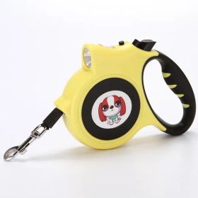 Retractable Dog Leash with Anti-Slip Handle for small medium dog; 16.4ft Dog Walking Leash for Small Medium Dogs up to 55lbs (Colour: Light Yellow, Specifications (length * width): 16.4ft)