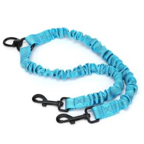 Pet Dog Double Leashes - No Tangle Dog Leash Coupler (Colour: Sky Blue 160G, Specification (L * W): 2.5*50cm)