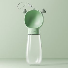 Portable Dog Water Bottle, 2 In 1 Dog Water Bottle Dispenser With Food Container (Color: Green, Size: 600ML)