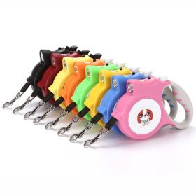 Retractable Dog Leash with Anti-Slip Handle for small medium dog; 16.4ft Dog Walking Leash for Small Medium Dogs up to 55lbs (Colour: Pink, Specifications (length * width): 16.4ft)