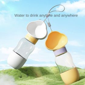 Dog out water bottle (Colour: Common To Cats And Dogs, Size: Cloud yellow trumpet -350ml)