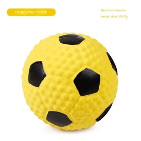 Squeaky Dog Toys Natural Latex Rubber Dog Balls (Colour: Large Yellow Football)