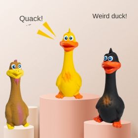 Pet Latex Bite Toy Grows Strangely (Color: Yellow duck)