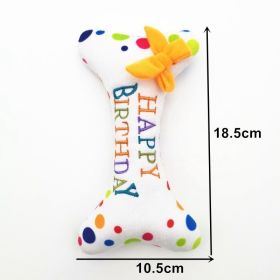 Dog Plush Toys Gnawing Bones (Colour: Embroidered Bone)