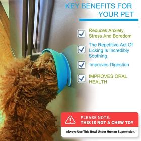 Silicone Pet Bowl Anti-Choking Slow Feed (Select: BD055-blue)