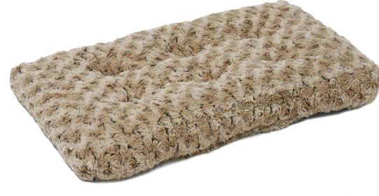 Dog Plush Bed Comfortable Crate Bed (Color: Brown, Size: S)