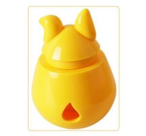 Pet Tumbler Food Leaking Dog Toy (Color: Yellow)