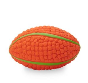 Squeaky Football Branch (Color: Orange)