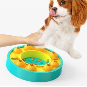Dog Pets Puzzle Toys Slow Feeder Interactive (Color: Lake Blue Roulette)