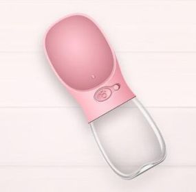 Pet Water Cup Outdoor Portable Water Bottle (Color: Pink, Style: 550 ML)