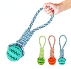 Dog Toys Treat Balls Interactive Hemp Rope (Color: Blue)